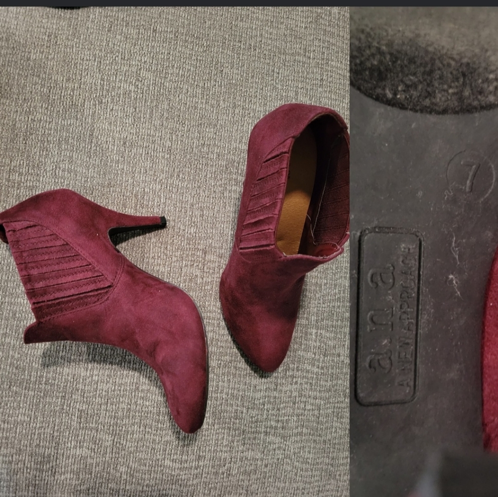 Ana Pink heel boots - size 7